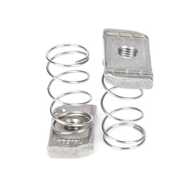ΠΟΙΟΤΗΤΑ  Stainless Steel Spring Channel Nuts Precision Machined Galvanized/Zinc/Nickel Plated Chamfered Edges for Mining Application εργοστάσιο